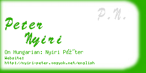 peter nyiri business card